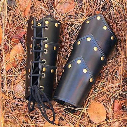 Medieval Leather Swordsman Vambraces